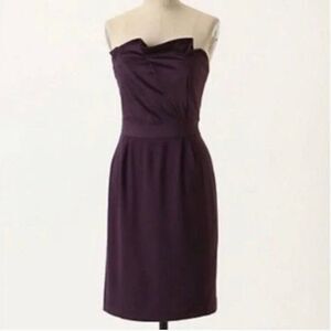 Anthropologie Deletta Fukuoka Folds Purple Cocktail Dress Size M Wedding Formal